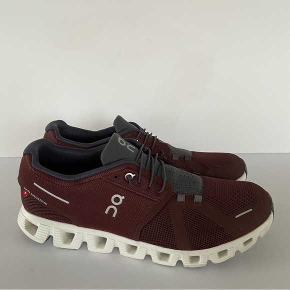 On Running Cloud 5 Men's Shoes  Burgundy Ox Shadow 11.5 - Picture 3 of 16